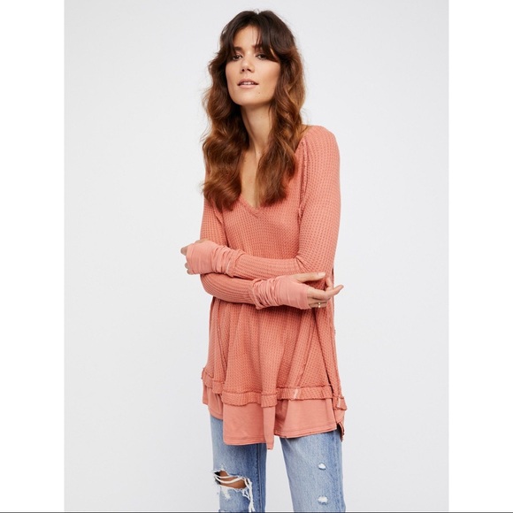 Anthropologie Tops - 🌺5/$25 WE THE FREE Oversized Waffle Knit Top